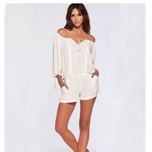 L*Space Ocean City Romper in White, Size L.